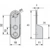 Barra Para Closet Cromada de 100 Cm (Soportes Tipo U)